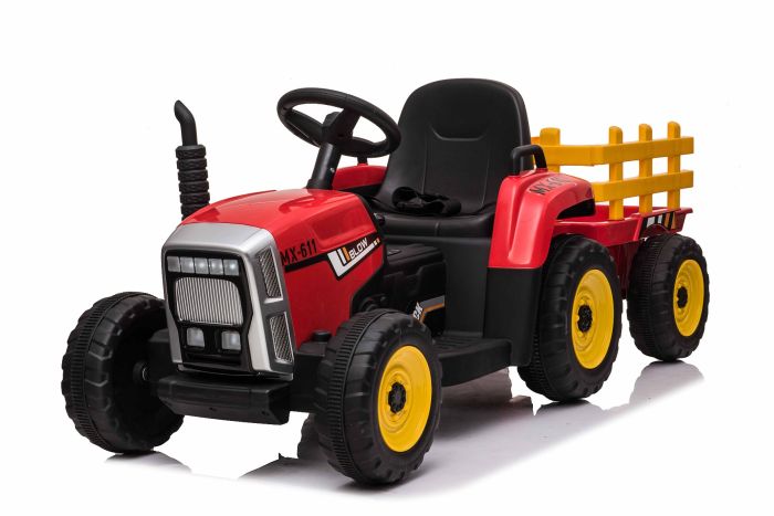 Tracteur jouet + remorque démontable 67 pièces avec outil et personnage  inclus
