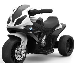 Moto électrique pour enfants BMW S 1000 RR, Moto à piles, 3 roues, sous licence, 1x moteur, batterie 6V, Noir